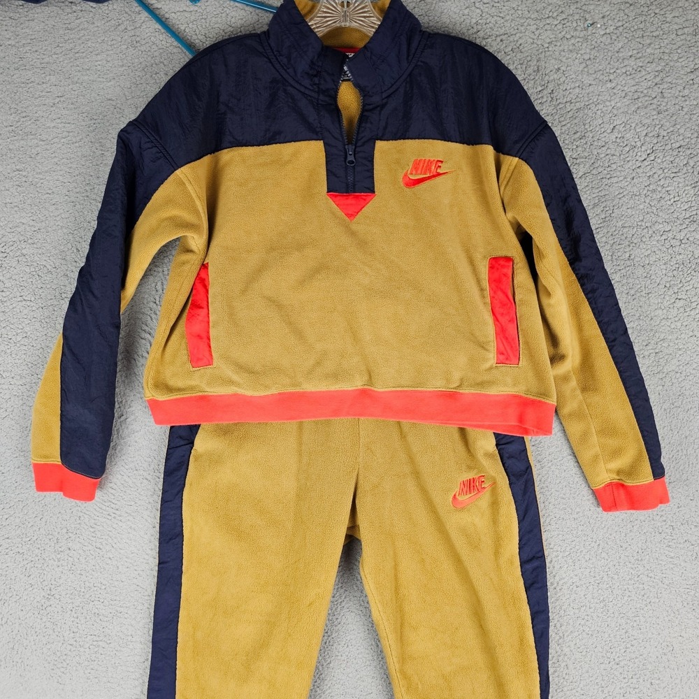 Nike Tan and Navy Track Pants & Joggers Set